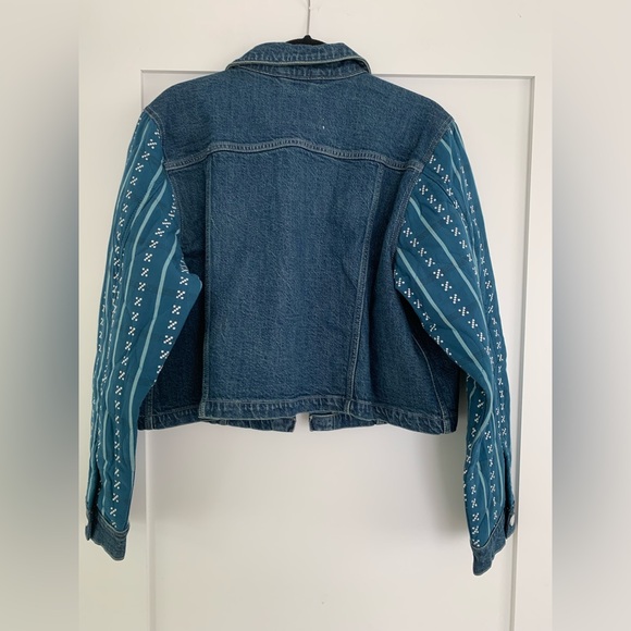 NWT Anthropologie Pilcro Crafted-Sleeve Denim Jacket, Size M - Picture 7 of 7